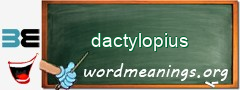 WordMeaning blackboard for dactylopius